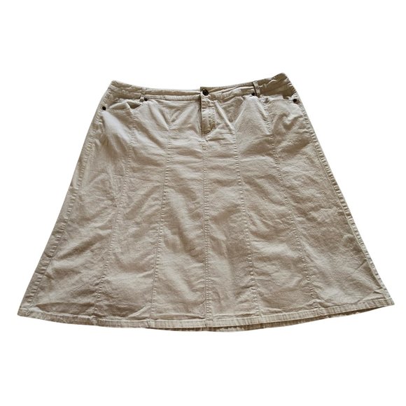 dressbarn Dresses & Skirts - Dressbarn Tan Khaki Skirt Plus Size 20